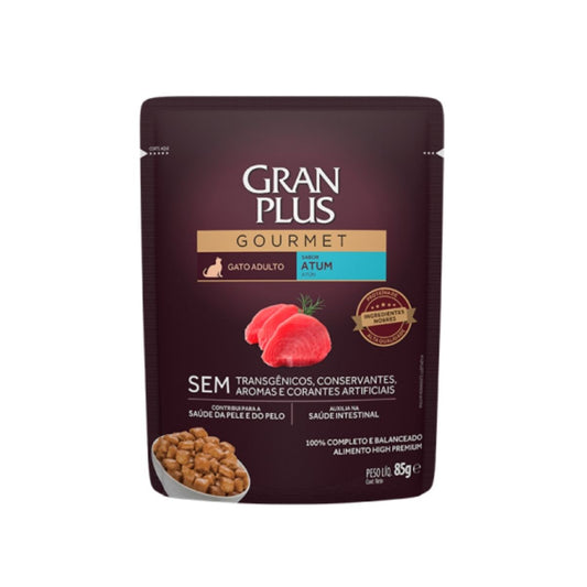 Sachê Ração Úmida para Gatos Adultos Gourmet Gran Plus Atum 85g