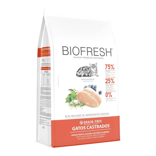 Ração para Gatos Castrados Grain Free Frango 7,5kg  Biofresh