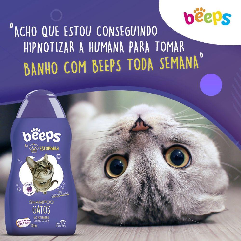 Shampoo para Gatos Extrato de Aveia 500 ml Beeps