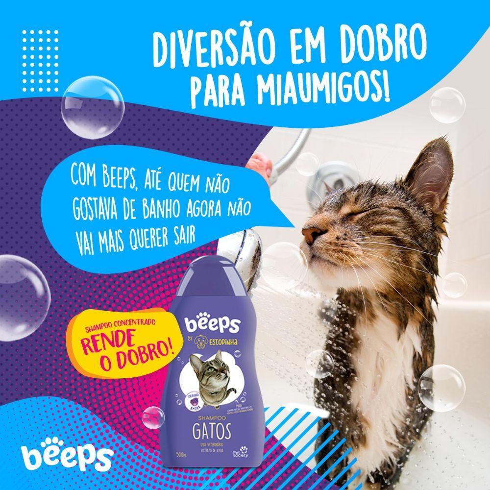 Shampoo para Gatos Extrato de Aveia 500 ml Beeps