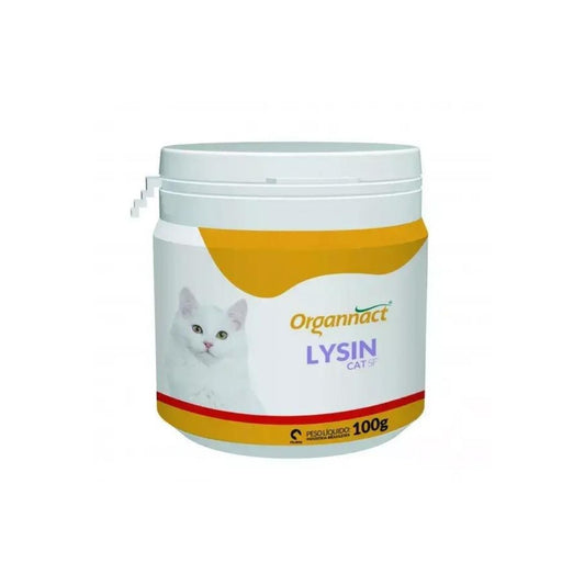 Lysin Cat Sf Suplemento Nutricional para Gatos, Rico em Vitaminas A, E, C e Lisina, 100g