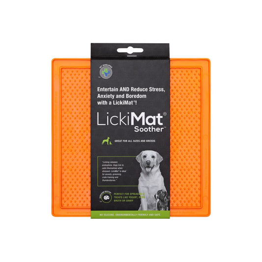 Tapete de Lamber Lickimat Soother Laranja para Cachorro