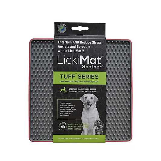 Tapete de Lickimat Tuff Soother para Cachorro Vermelho