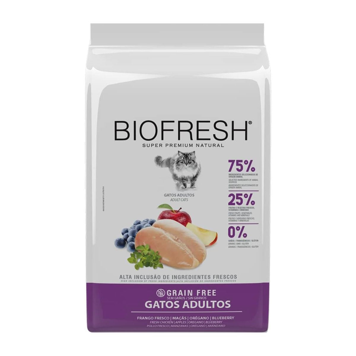 Ração para Gatos Adultos Grain Free Frango 7,5kg  Biofresh